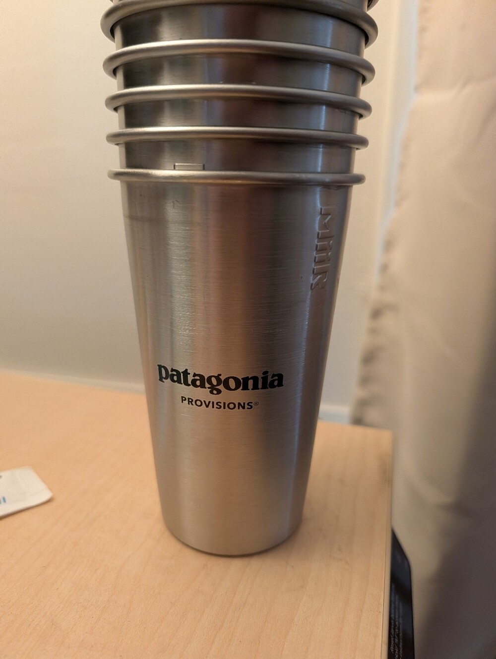 Set Of 8 MIIR Pint Cups, Stainless Steel, 16oz, Patagonia Provisions Branded